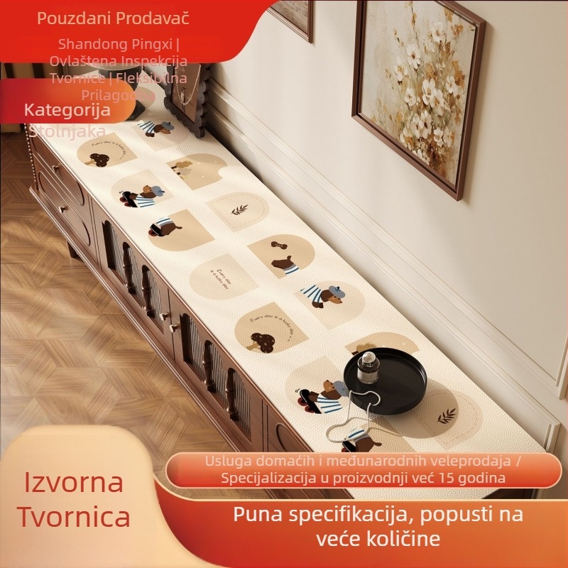 Podmetač s crtanim dizajnom za TV ormarić i ormar za cipele — luksuzna zaštita ploče, otporna na prljavštinu, protuklizna