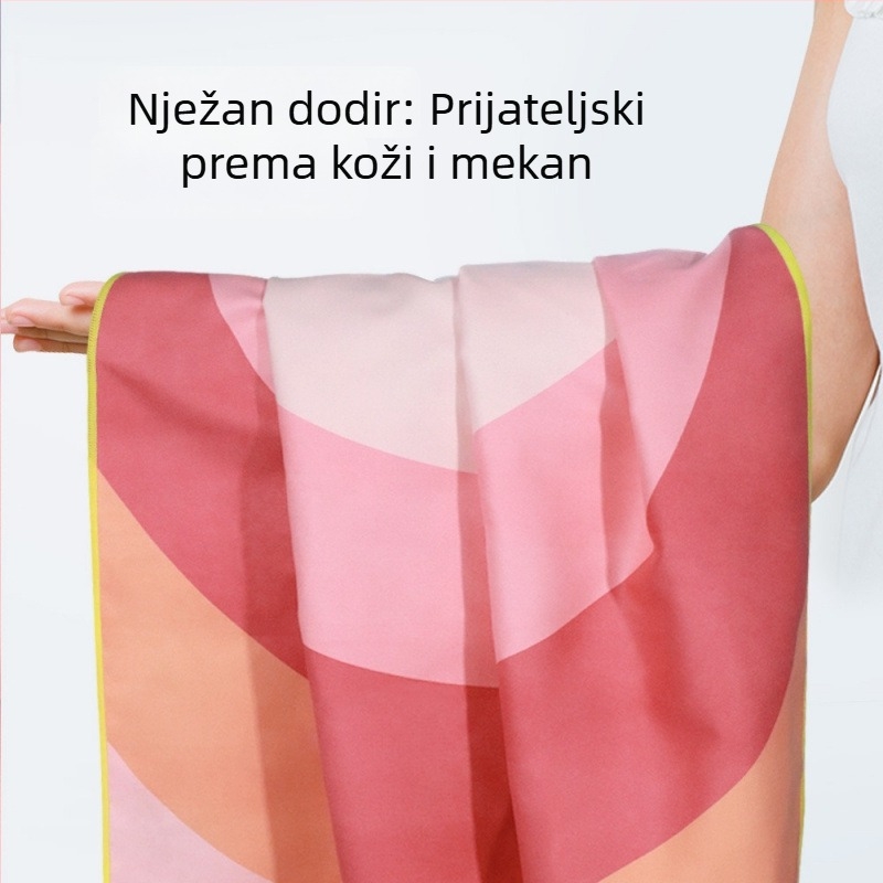 Dvostrano velur mikrovlaknasti plažni ručnik, upija i brzo se suši, s otiskom.