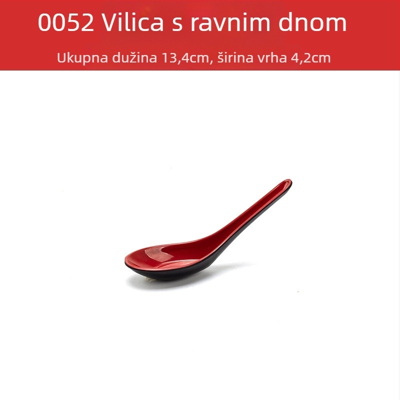 Melaminski set zdjela sa žličicom — nepravilnog oblika, glazirana površina, jedinstven uzorak, otisak loga