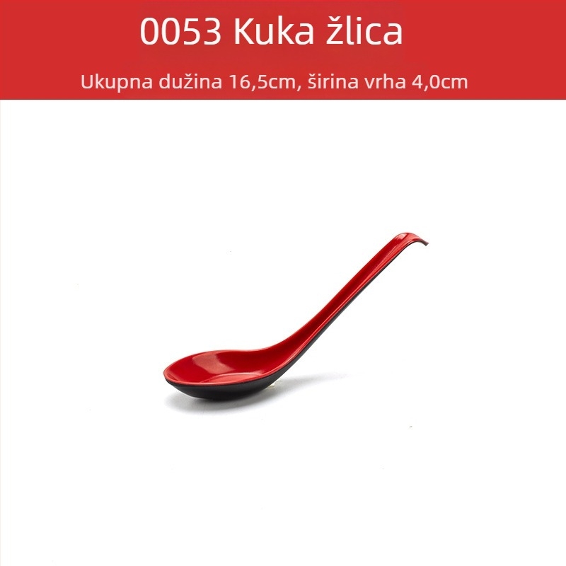 Melaminski set zdjela sa žličicom — nepravilnog oblika, glazirana površina, jedinstven uzorak, otisak loga