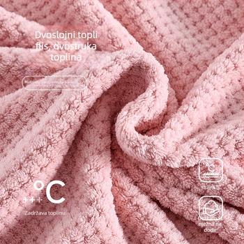 Kupaonska krpa s kapuljačom u stilu haljine, koral fleece, 100% poliester, 450 g, za jesen, unisex odrasli