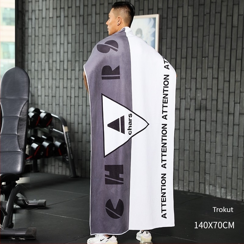 Chars mikrofiber ručnik za kupanje i sport, brzo sušeći nosivi ogrtač-ručnik, apsorbent A042