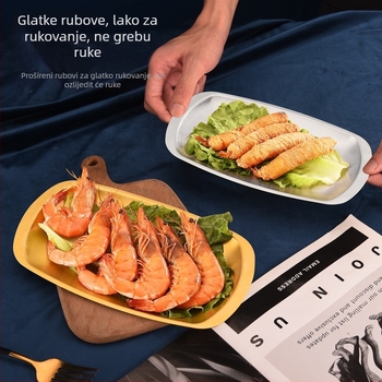 Nehrđajući čelična kvadratna ploča za korejski BBQ, mikrovalna kompatibilna, ispis logotipa, prilagodljiva