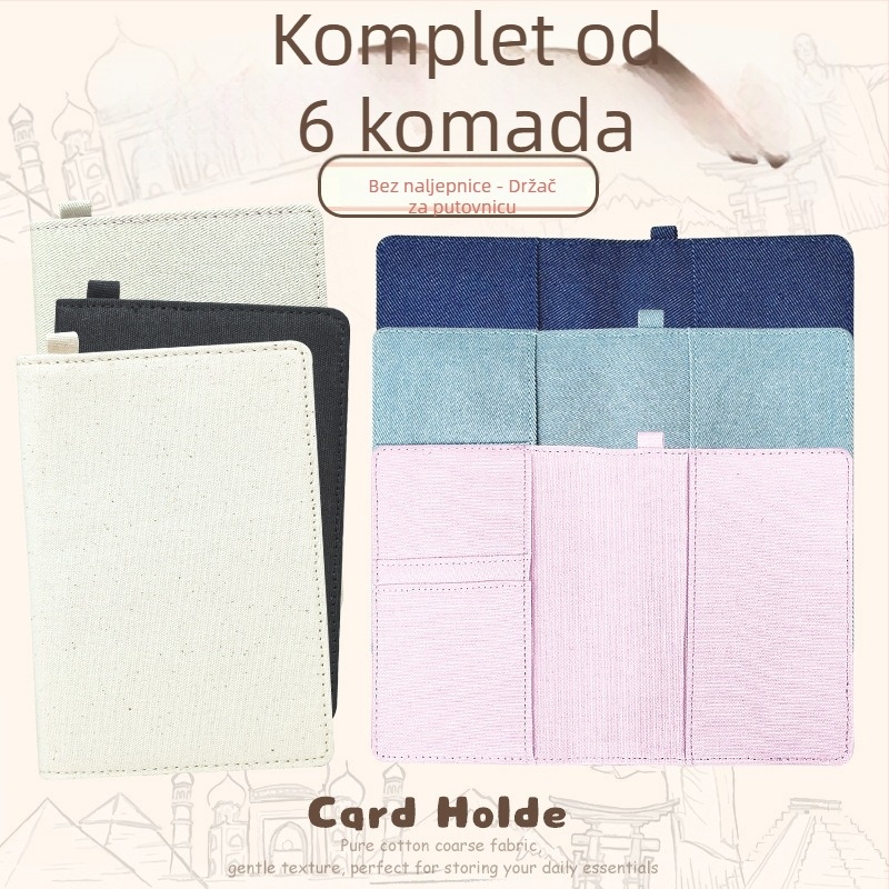 Organizator putovnice i kartice — Integrirani držač kartice, platnena torba za putovanja, Unisex (Yi Jin, gradska jednostavnost, proljeće 2025)