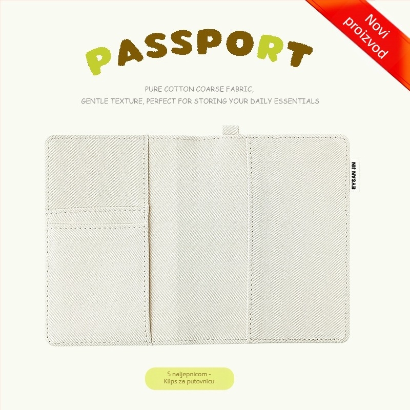 Organizator putovnice i kartice — Integrirani držač kartice, platnena torba za putovanja, Unisex (Yi Jin, gradska jednostavnost, proljeće 2025)