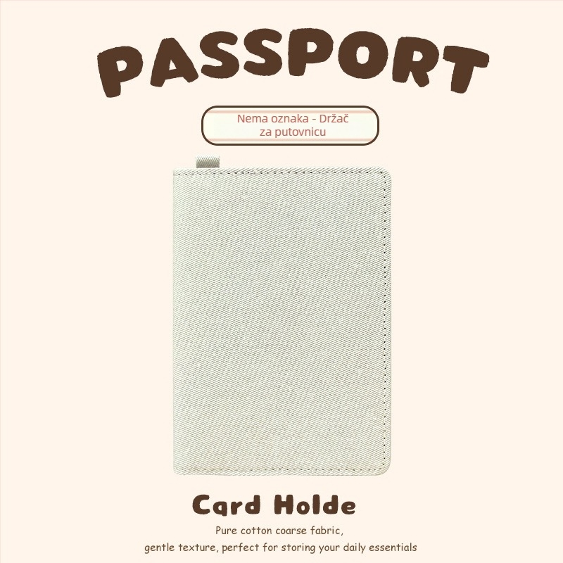 Organizator putovnice i kartice — Integrirani držač kartice, platnena torba za putovanja, Unisex (Yi Jin, gradska jednostavnost, proljeće 2025)