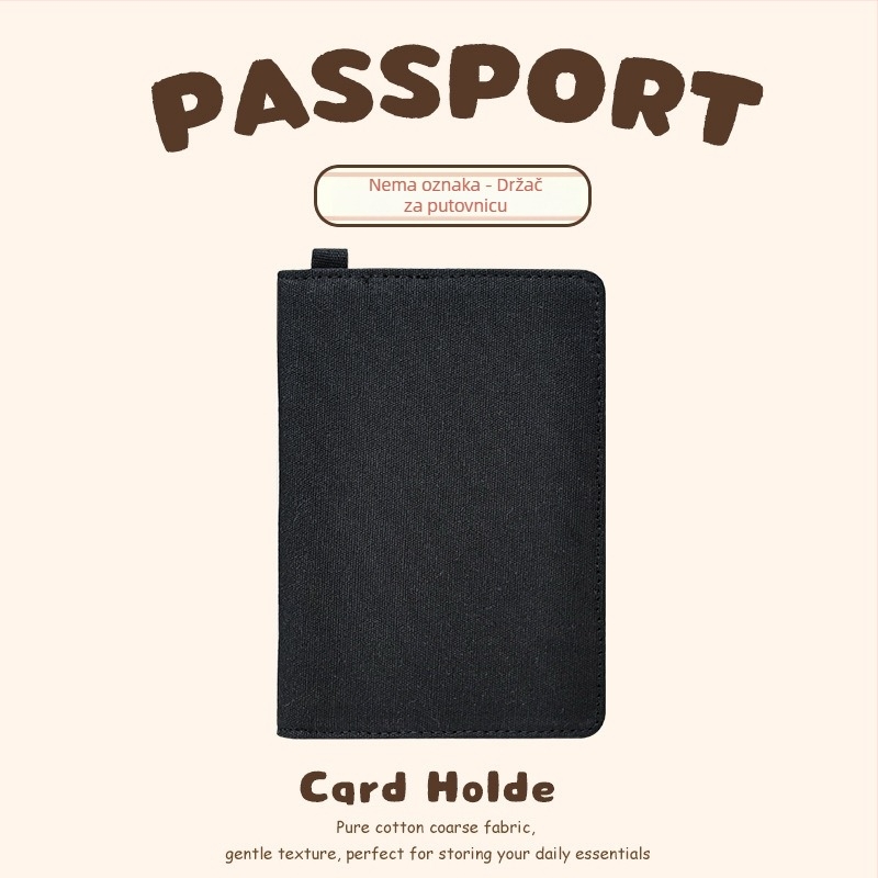 Organizator putovnice i kartice — Integrirani držač kartice, platnena torba za putovanja, Unisex (Yi Jin, gradska jednostavnost, proljeće 2025)