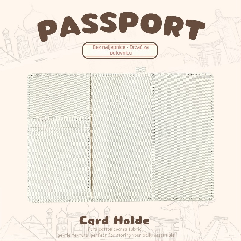 Organizator putovnice i kartice — Integrirani držač kartice, platnena torba za putovanja, Unisex (Yi Jin, gradska jednostavnost, proljeće 2025)