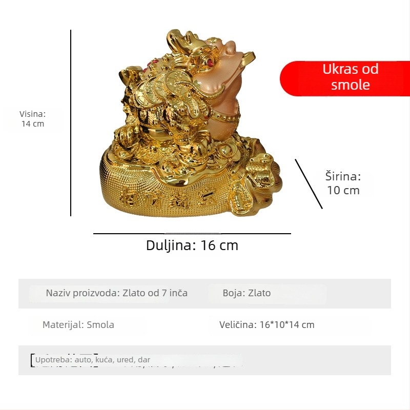 Ručni rad od smole za bogatstvo i blagostanje, dekor dnevnog boravka i izložak na ormariću (Materijal: smola; Kategorija: radovi od smole; Stil: kineski; Pakiranje: obična ambalaža)
