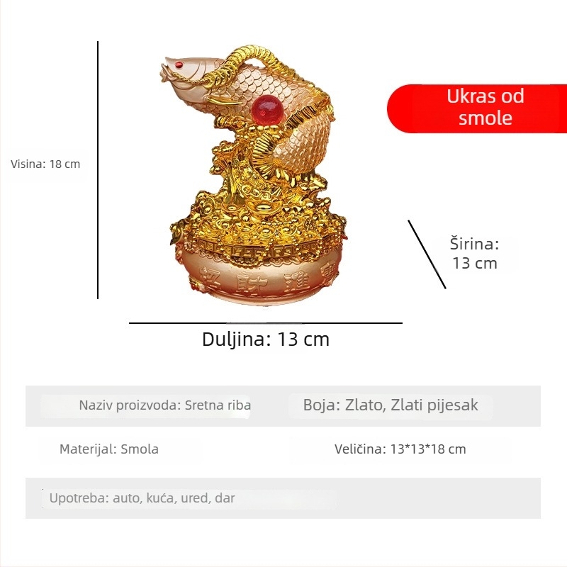 Ručni rad od smole za bogatstvo i blagostanje, dekor dnevnog boravka i izložak na ormariću (Materijal: smola; Kategorija: radovi od smole; Stil: kineski; Pakiranje: obična ambalaža)