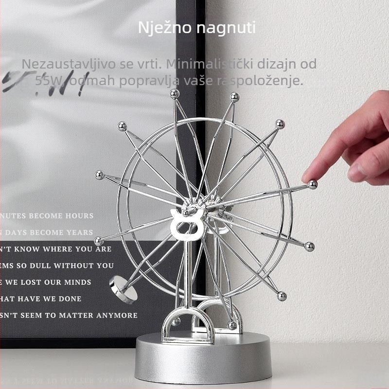 Okretni Ferris kotač dekorativni ukras za dnevni boravak – skandinavski stil, plastika/smola, poklon kutija