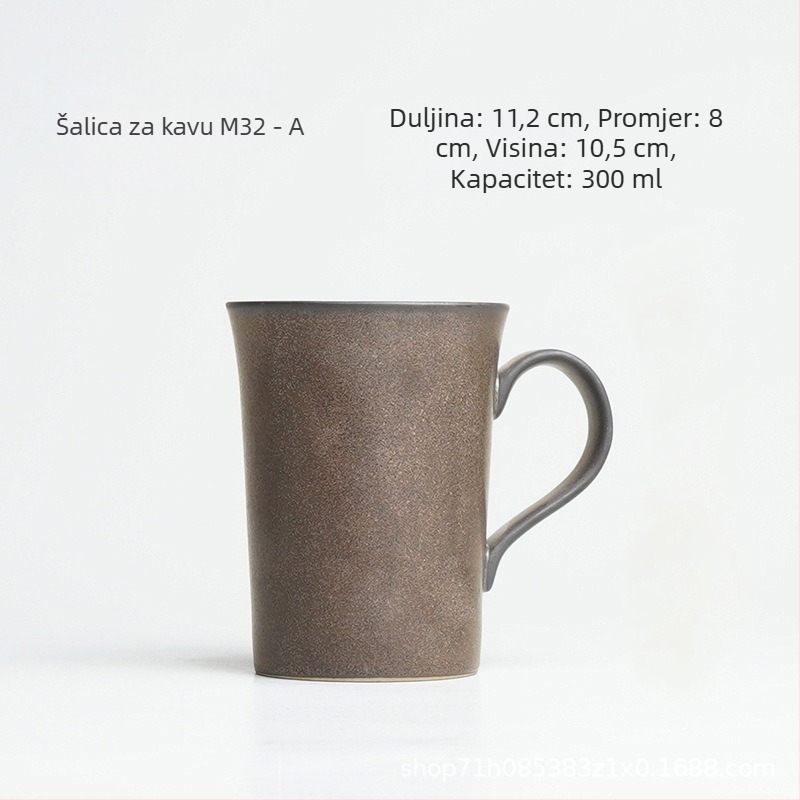 Ming cisen keramička šalica za kavu, moderan minimalistički stil, kod M32