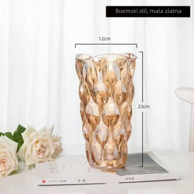 Staklena vaza u američkom stilu Ryukyu Crystal za dnevni boravak i spavaću sobu — Materijal: staklo; Površina: druga; Pakiranje: karton; Obrada: bez prilagođavanja