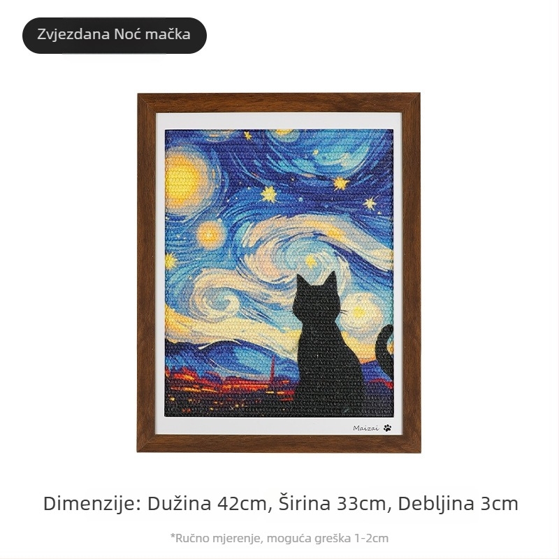 Grebalica za mačke od sisala — japanski stil, MAIZAI, kutija od 6 komada