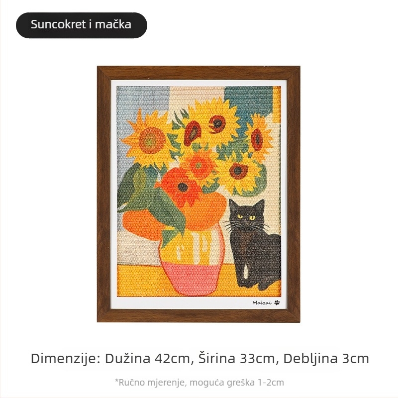 Grebalica za mačke od sisala — japanski stil, MAIZAI, kutija od 6 komada