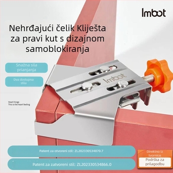 Držač za pravokotni kut u stolarstvu, nehrđajući čelik, Sekcija A/B, opća primjena