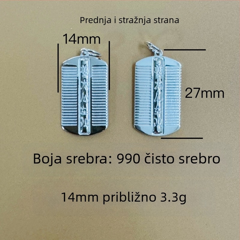 Trodjelni dječji set srebrnih nakita: 12 znakova zodijaka, Bagua ogledalo privjesak i privjesak s punim mjesecom