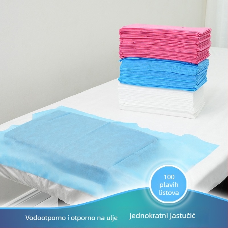 Jednokratne debeli vodootporni netkani ručnici za manikuru i pedikuru, salonske jastučiće za masažu, 100 komada u paketu
