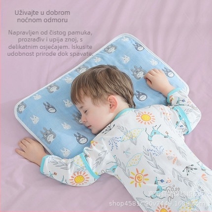 Jastučnica, šest slojeva gaze, upija znoj, karikaturni jacquard uzorak, za sve četiri sezone