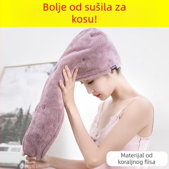 Dvostruka kapa za sušenje kose za žene, debela, super upija, brzo sušenje, dvobojna, za odrasle, kućna upotreba