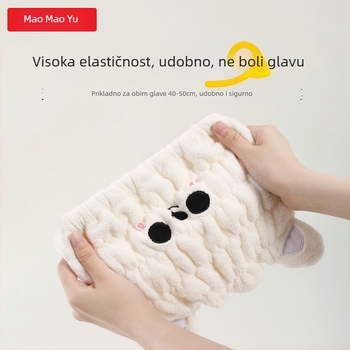 Dječja kapa za sušenje kose od koralnog baršuna, apsorbirajuća, malo ispadanje vlasi, 50–79 g, 150D Jacquard Cut Velvet