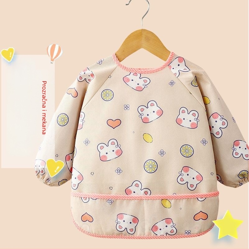 Unisex dječja presvlačenje s dugim rukavima, cartoon uzorak, vodootporna corduroy tkanina, poliestersko vlakno