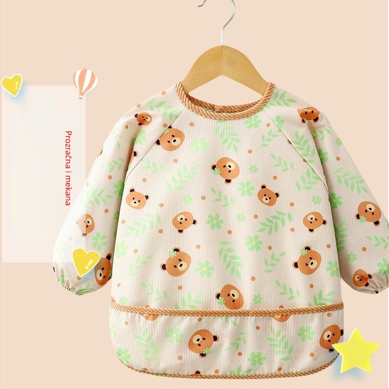 Unisex dječja presvlačenje s dugim rukavima, cartoon uzorak, vodootporna corduroy tkanina, poliestersko vlakno