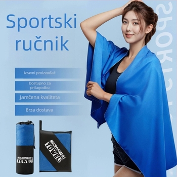 Prilagodljiv mikrovlaknasti sportski ručnik s dvostranim velurom, brzo sušenje, prozračan, 200 g