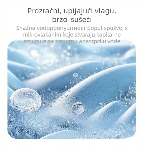 Prilagodljiv mikrovlaknasti sportski ručnik s dvostranim velurom, brzo sušenje, prozračan, 200 g