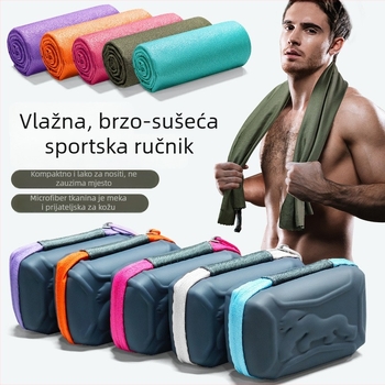 Sportski ručnik od mikrovlakana, brzo sušenje, 100 g, vlakno bez uvijanja, mogućnost prilagodbe i tiskanje logotipa