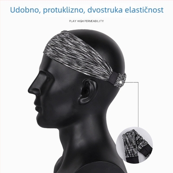 Sportska traka za glavu s apsorpcijom znoja, prugasti uzorak, unisex odrasli, za aktivnosti na otvorenom