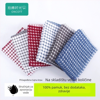 Kuhinjska krpa od čistog pamuka, 67 g, upijanje 0–5 s, marka Lianfa, ispis logotipa moguć, prilagodba: Da