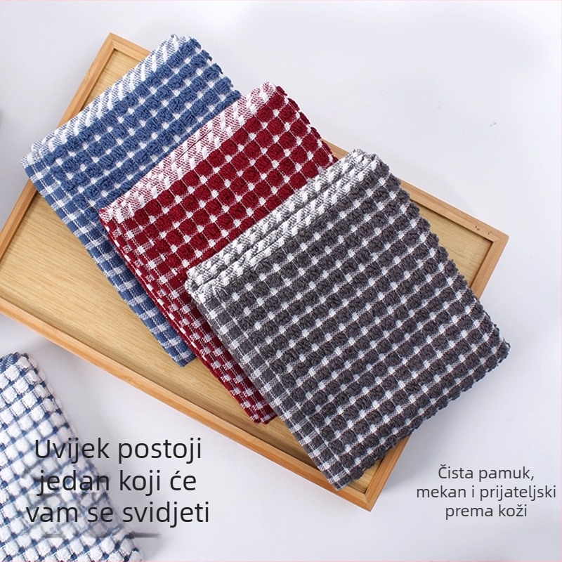 Kuhinjska krpa od čistog pamuka, 67 g, upijanje 0–5 s, marka Lianfa, ispis logotipa moguć, prilagodba: Da