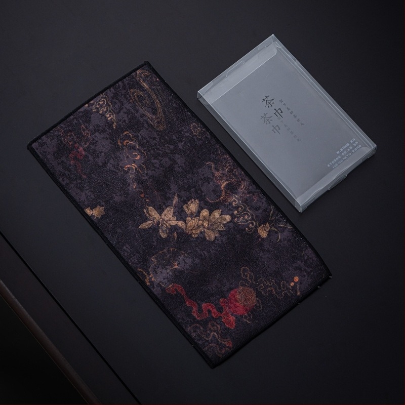 Čajna krpa od tkanine, dvostrana s logom, Novi kineski stil, lansirano, pakiranje 100 komada