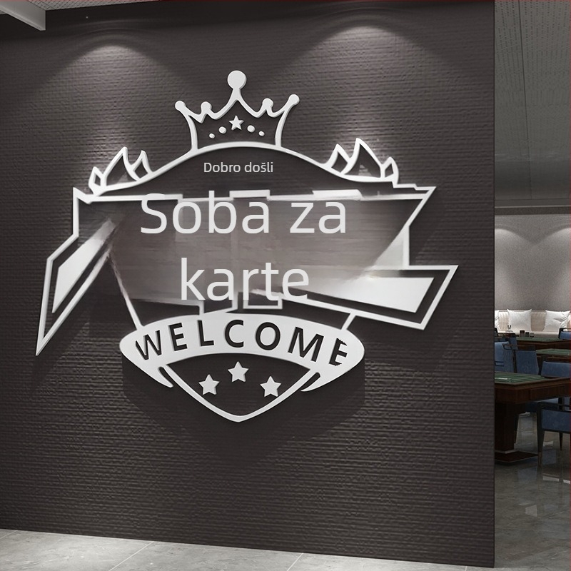 Akrilna zidna naljepnica za dekoraciju – EMO, vodootporna, uzorak 19136415574