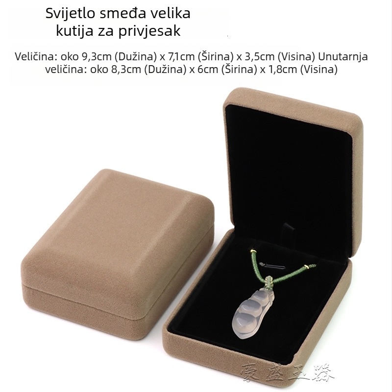 Kutija od baršuna za nakit - unutrašnjost od flanel, metalna kutija s baršunastim završetkom, pakiranje nakita