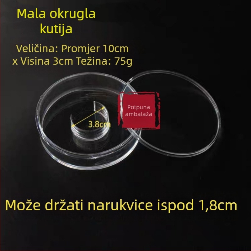 Prozirna akrilna kutija za prikaz agarwood kuglica, materijal: PC, razina pakiranja: prodajno/terminalno pakiranje, tip pakiranja: vrećica za pakiranje, namjena: pakiranje narukvica