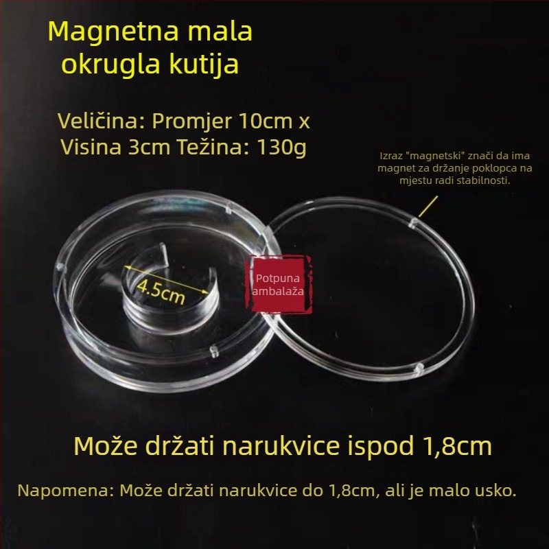 Prozirna akrilna kutija za prikaz agarwood kuglica, materijal: PC, razina pakiranja: prodajno/terminalno pakiranje, tip pakiranja: vrećica za pakiranje, namjena: pakiranje narukvica