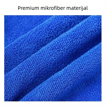 Automobilska microfiber krpa za čišćenje – visoko upijanje; težina 25 g; proizvodni postupak: obrub, ravna pletenina; značajke: dekontaminacija, brzo upijanje vode, otporno na habanje
