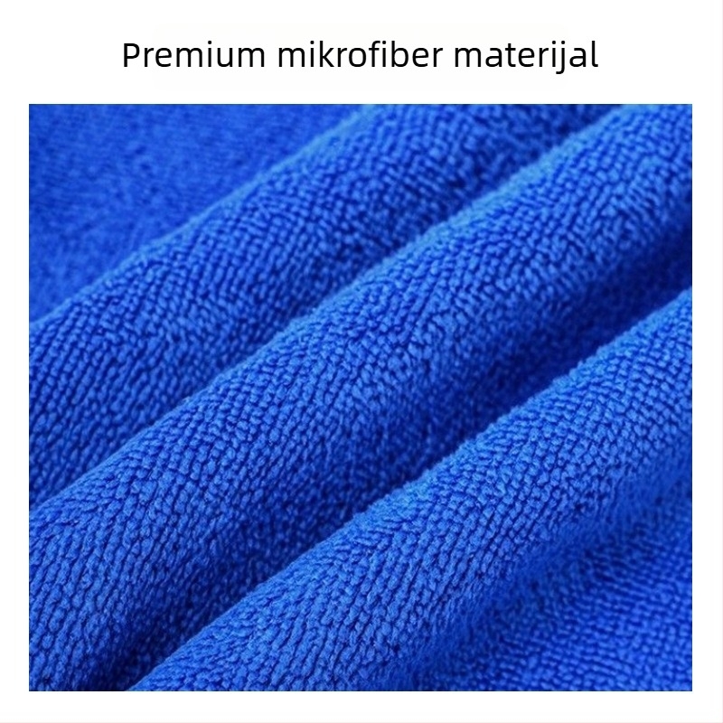 Automobilska microfiber krpa za čišćenje – visoko upijanje; težina 25 g; proizvodni postupak: obrub, ravna pletenina; značajke: dekontaminacija, brzo upijanje vode, otporno na habanje