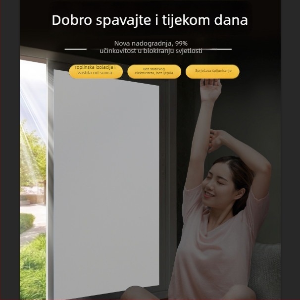Prozor film za privatnost – PVC, samoljepljiv, privatnost, blokiranje svjetla, toplinska izolacija