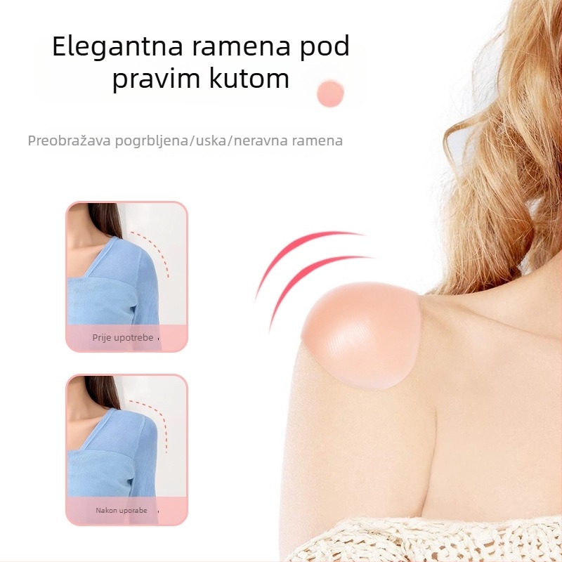 Pravougaoni jastučić za rame s nevidljivim protukliznim slojem od silikona i spužve, unisex
