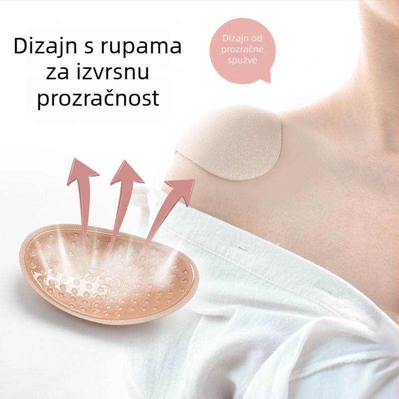 Pravougaoni jastučić za rame s nevidljivim protukliznim slojem od silikona i spužve, unisex
