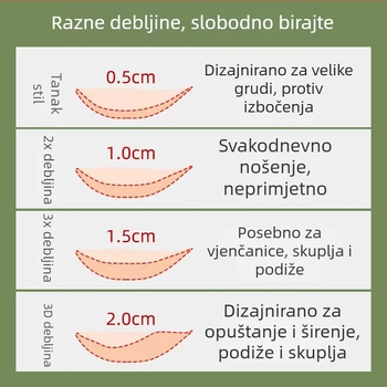 Silikonske pločice za poprsje – debele, podizanje, protiv klizanja, nevidljivi ulošci za grudnjak