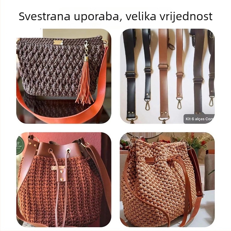 Premium kaiš za torbu, širina 1.5–2.5 cm, ručno izrađeni dodatak od mikrovlaknaste lažne kože, DIY pribor, čvrst dizajn