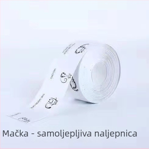 PVC samoljepljiva vodonepropusna traka za rubove – kuhinja i kupaonica, moderan minimalistički stil, za razmake oko plinske ploče, sudopera i WC-a