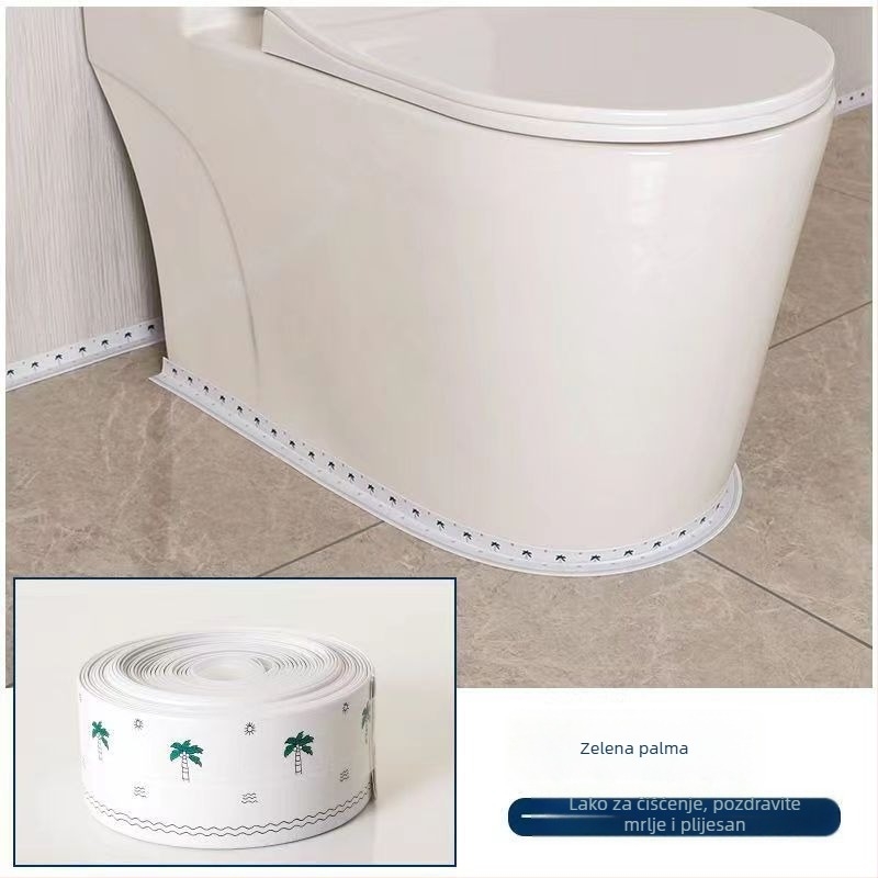 PVC samoljepljiva vodonepropusna traka za rubove – kuhinja i kupaonica, moderan minimalistički stil, za razmake oko plinske ploče, sudopera i WC-a