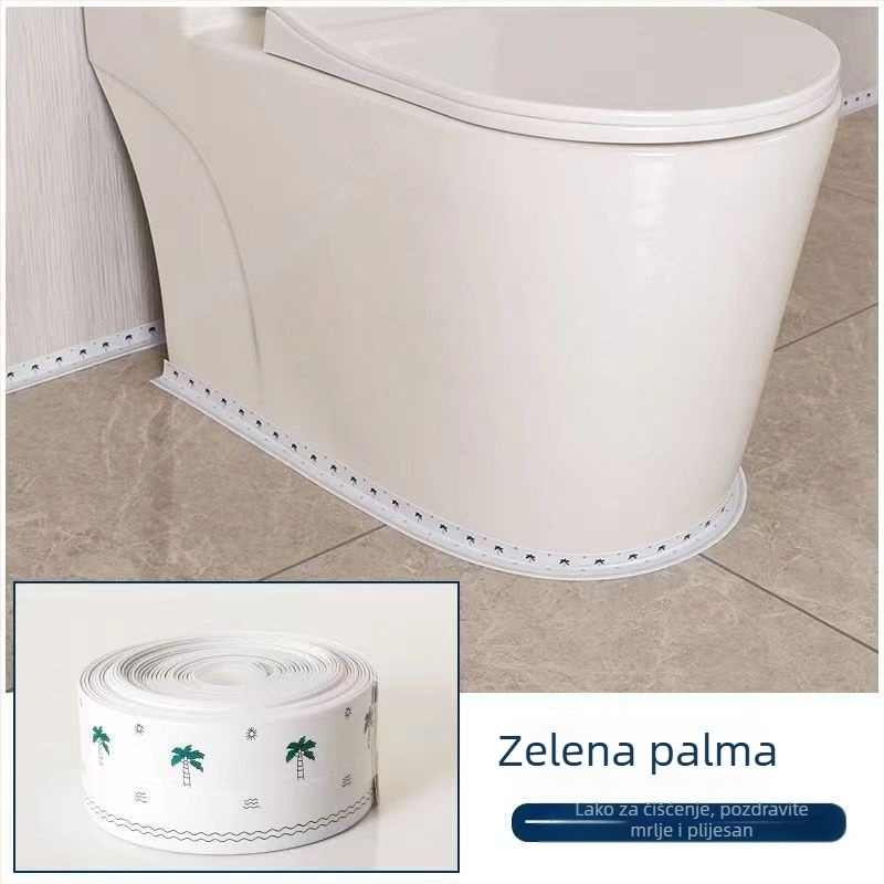 PVC samoljepljiva vodonepropusna traka za rubove – kuhinja i kupaonica, moderan minimalistički stil, za razmake oko plinske ploče, sudopera i WC-a