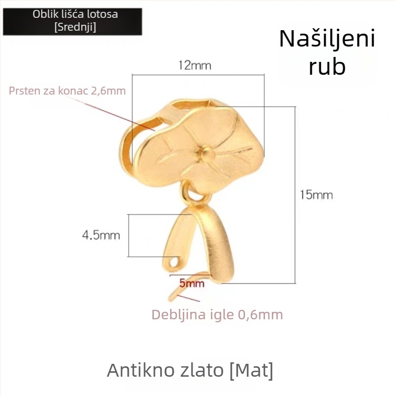 Spona za nakit - bakrena, elektroplatirana, s totemskim uzorkom, novi kineski stil