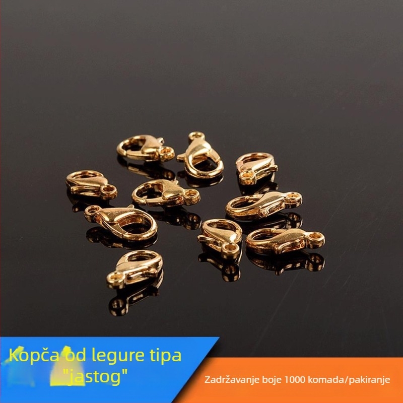 Set 302 lobster kopča za nakit — kopče za lančiće, kopče za privjeske, klizne kopče, konektori za narukvice, DIY dodaci za perle